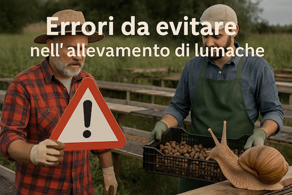 errori allevamento lumache - guida